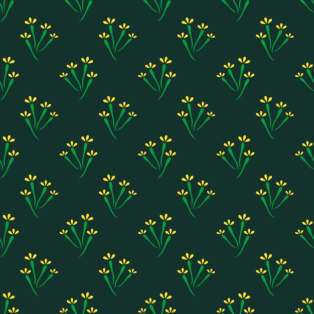 gelebloemenmetgroenestamvectorpatroonontwerppatroonvoordamesdressmanshirt