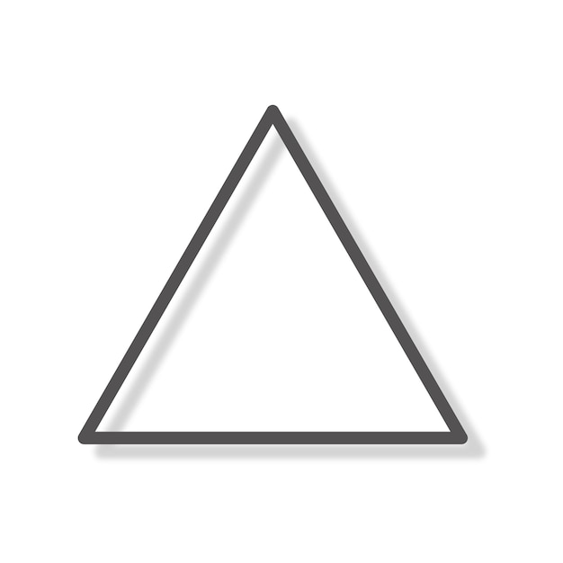gelijkzijdige driehoek met schaduw met dezelfde lengte geometrische vorm illustratie