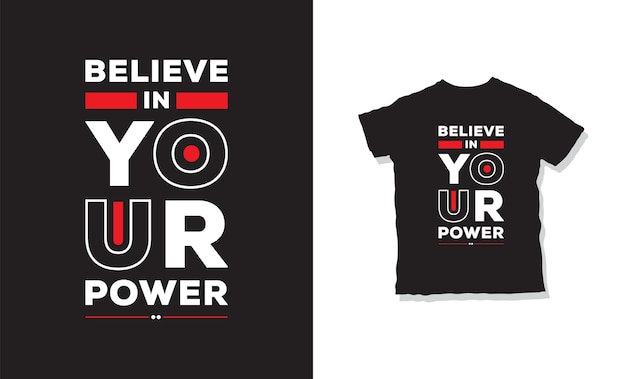Vector geloof in je power-t-shirtontwerp