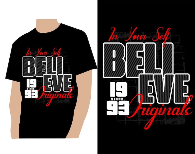 Vector geloof slogan typografie grafische motivatie tshirt print ontwerp vector illustratio