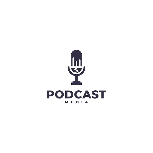 geluid muzikale media studio show circle show logo podcast icon illustratie symbool ontwerp