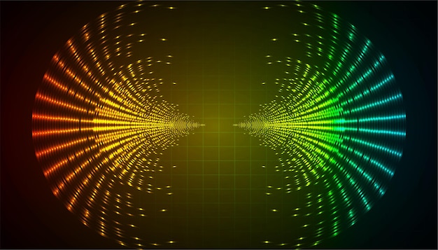 Geluidsgolven die donker licht oscilleren