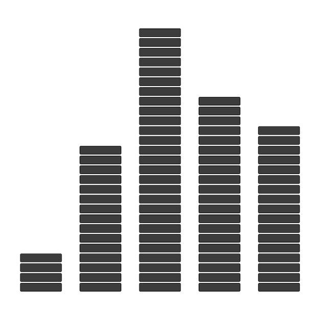 Geluidsgolven pictogram Muziek mixer bars Vector illustratie EPS 10 stock beeld