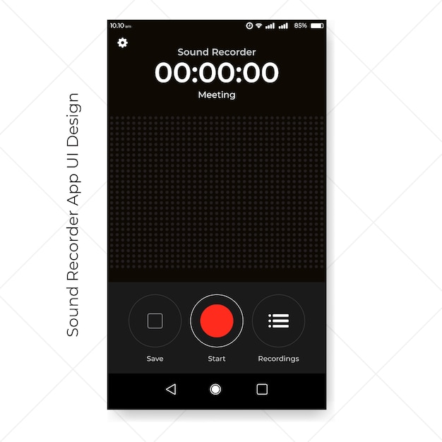 Geluidsrecorder app ui