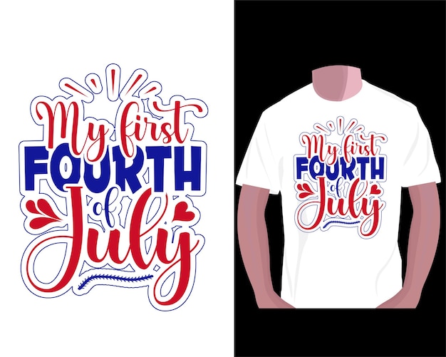 Gelukkig 4 juli tshirt ontwerp 4 juli USA onafhankelijke dag typografie tshirt ontwerp