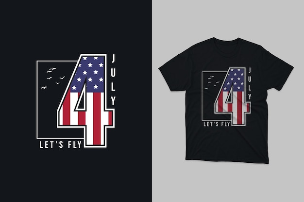 Gelukkig 4 juli usa onafhankelijkheidsdag tshirt ontwerp