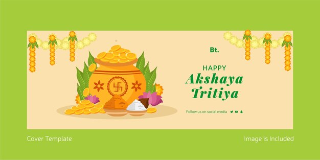 Gelukkig akshaya tritiya festival voorblad