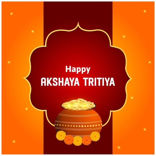 Gelukkig akshaya tritiya indian hindu festival viering vector design