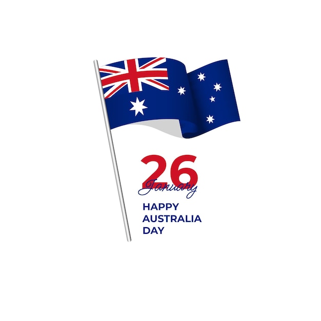 Vector gelukkig australië dag 26 januari banner sjabloon