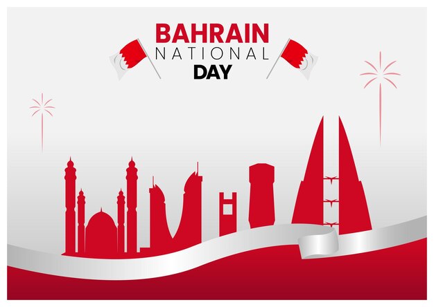 Vector gelukkig bahrein onafhankelijkheidsdag 16 december viering