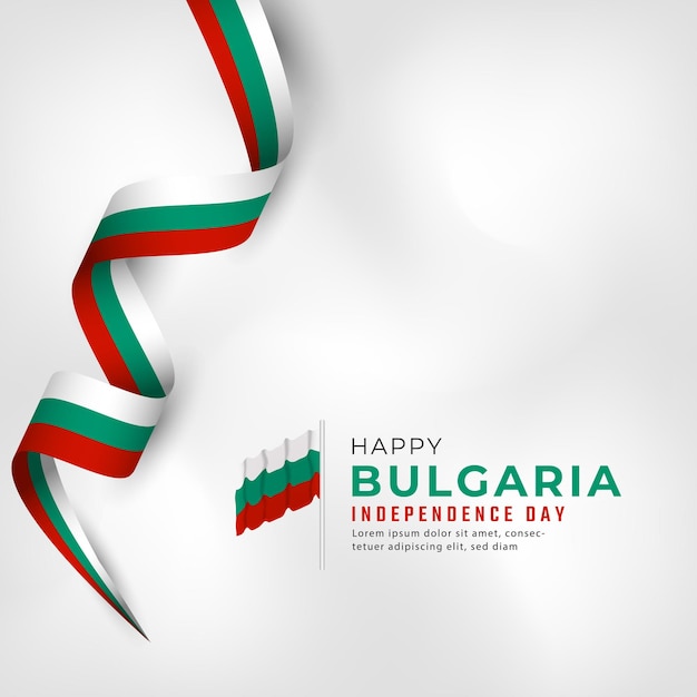 Gelukkig Bulgarije Onafhankelijkheidsdag 22 September Viering Vector Ontwerp Illustratie Sjablonen