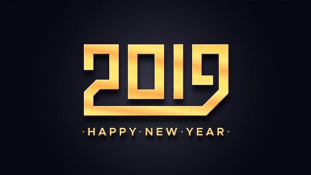 Gelukkig Chinees Nieuwjaar 2019 typografie vector kaart