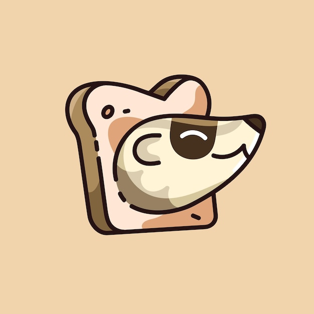 Gelukkig dierlijk gezicht Pluizige fret snuit glimlach in toast grappige bunzing lachen wild harige karakter Leuke sticker met positieve emoties en uitdrukkingen Flat geïsoleerde vectorillustratie