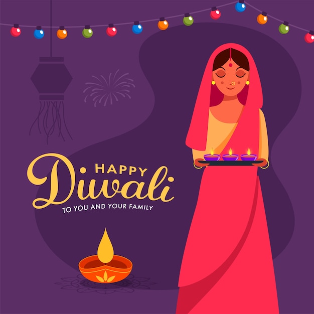 Gelukkig diwali-concept