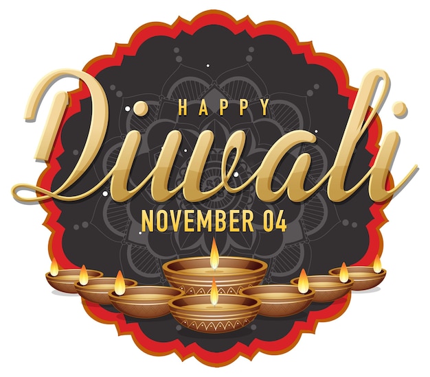 Vector gelukkig diwali-dag posterontwerp