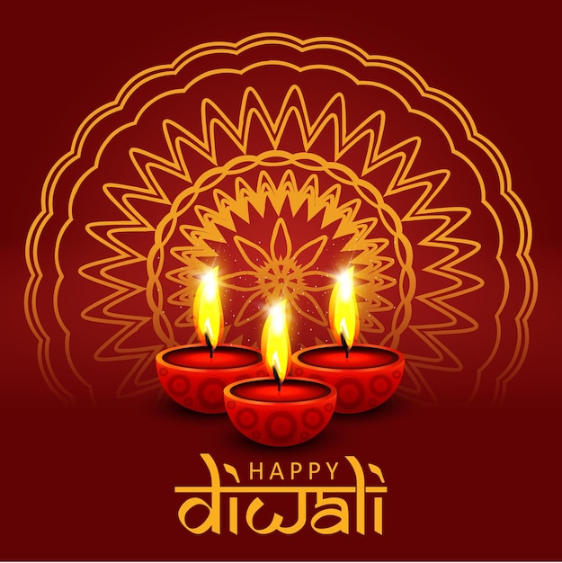 gelukkig diwali festival achtergrondontwerp Gelukkig diwali festival van lichte vector
