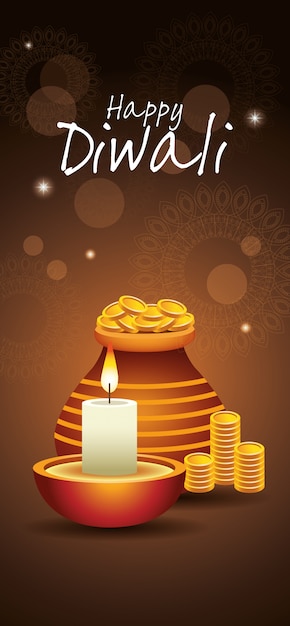 Gelukkig Diwali Indian Celebration Design