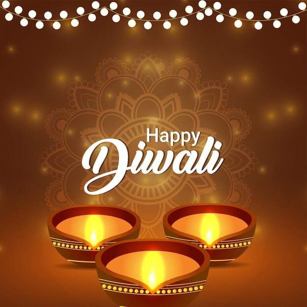 Gelukkig diwali indian festival viering wenskaart