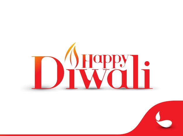 Gelukkig Diwali-tekstontwerp. vectorillustratie.