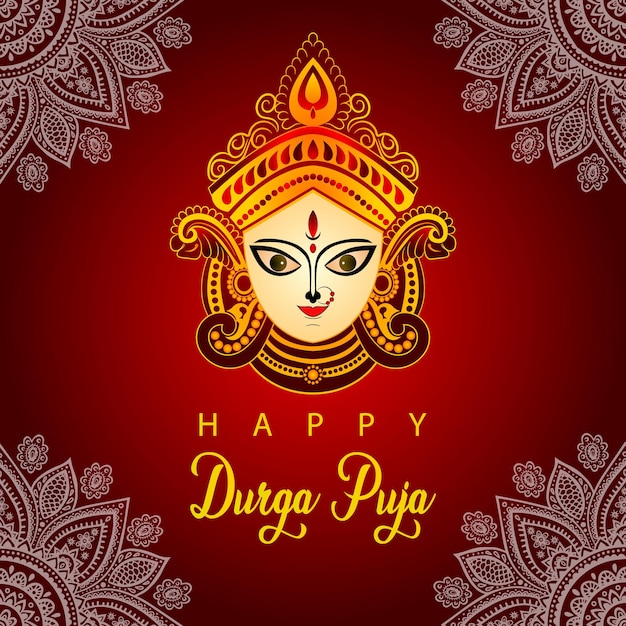 Gelukkig Durga puja social media postontwerp