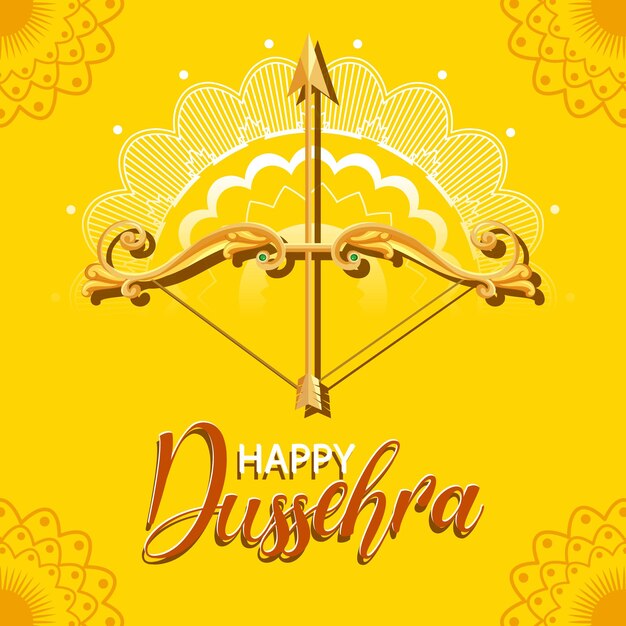 Vector gelukkig dussehra festival posterontwerp