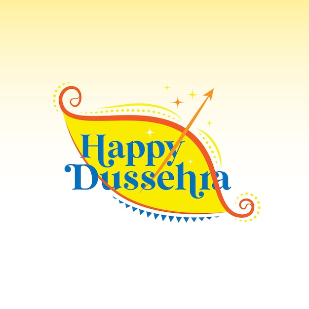 Gelukkig dussehra festival sticker groet ontwerpsjabloon