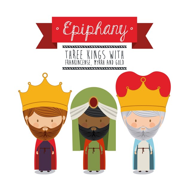 Vector gelukkig epiphany ontwerp