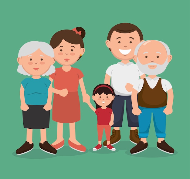 gelukkig familieontwerp
