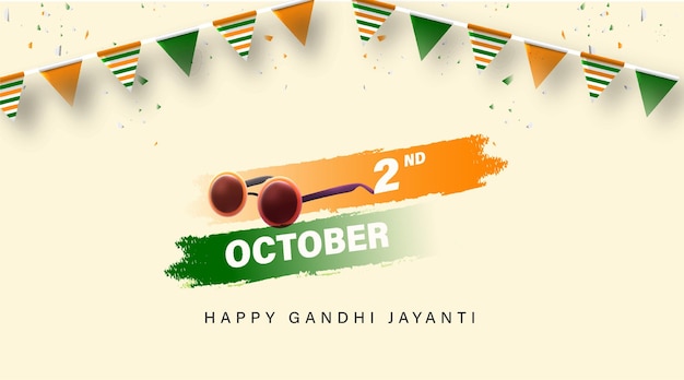 Gelukkig Gandhi Jayanti vectorillustratie. Mohandas Karam Chandra Gandhi verjaardag.