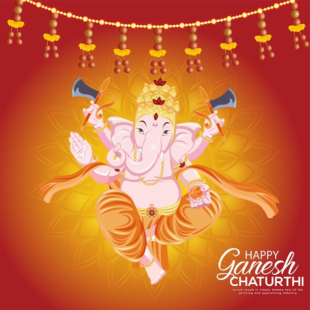 Gelukkig ganesh chaturthi achtergrond