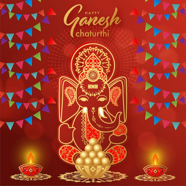 Gelukkig ganesh chaturthi-groetenfestival