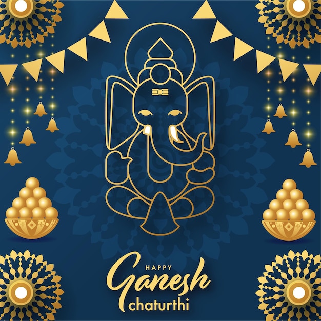 Gelukkig Ganesh Chaturthi-groetenfestival