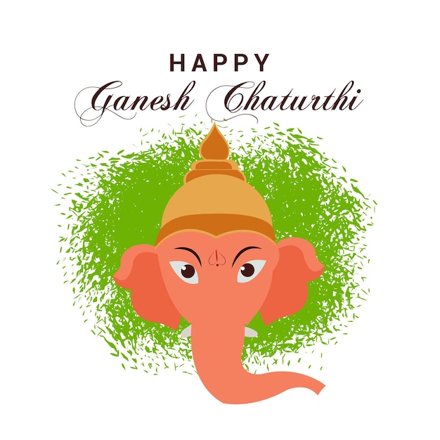 Gelukkig Ganesh Chaturthi Hindoe Festival vector Stock Illustratie Clipart