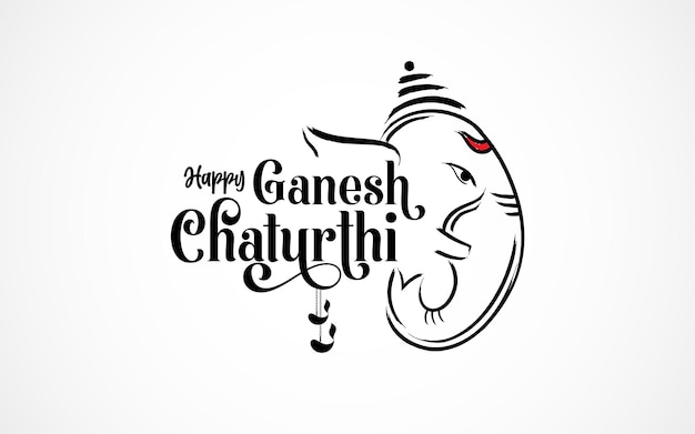 Gelukkig ganesh chaturthi indian festival viering achtergrond vector Illustration