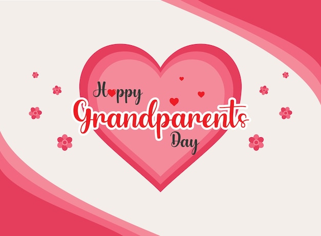 Gelukkig grootouders dag posterontwerp
