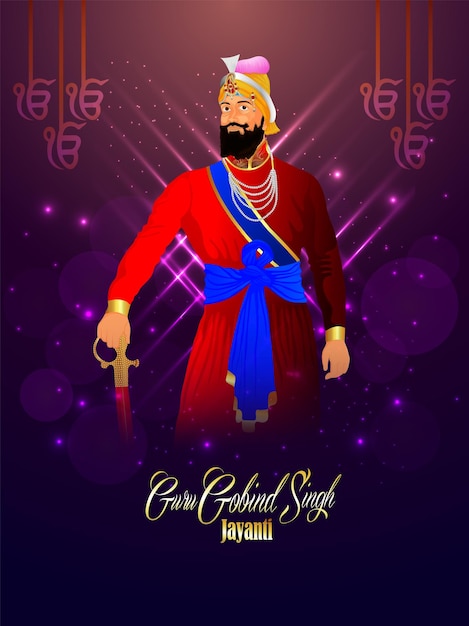 Gelukkig Guru Gobind Singh jayanti-feest