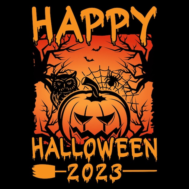 Vector gelukkig halloween 2023