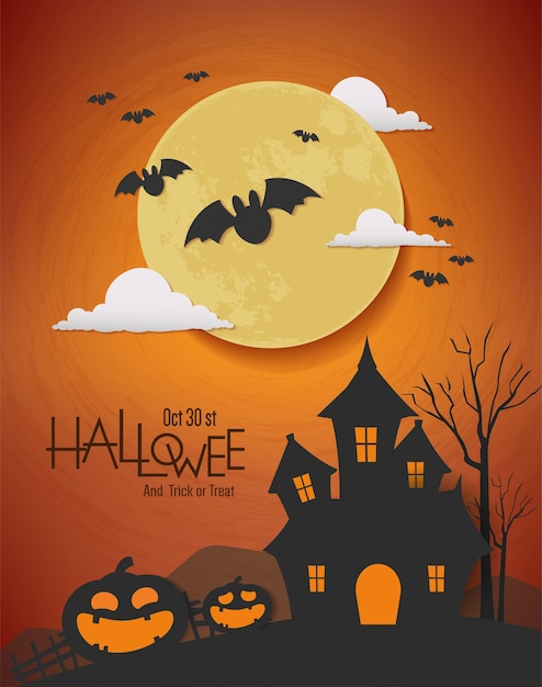 Gelukkig halloween dag vector ontwerp