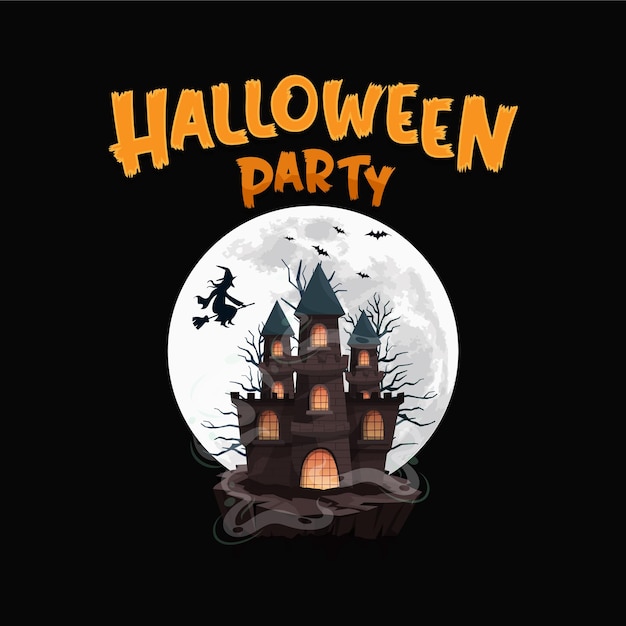 Gelukkig Halloween-feest retro vintage t-shirtontwerp