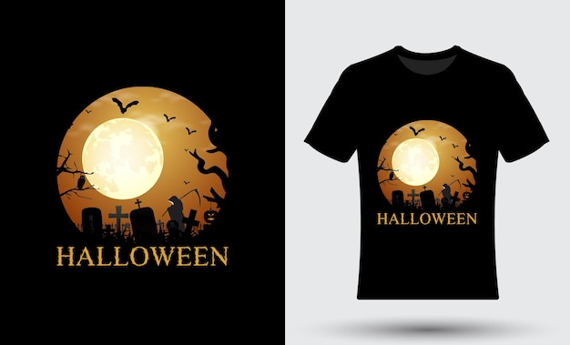 Gelukkig Halloween modern trendy t-shirtontwerp