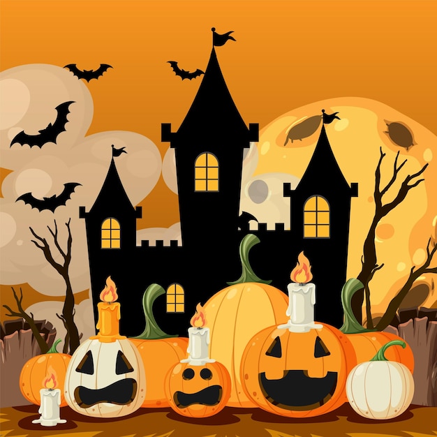 Gelukkig halloween poster template