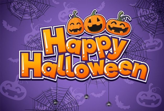 Gelukkig halloween poster template