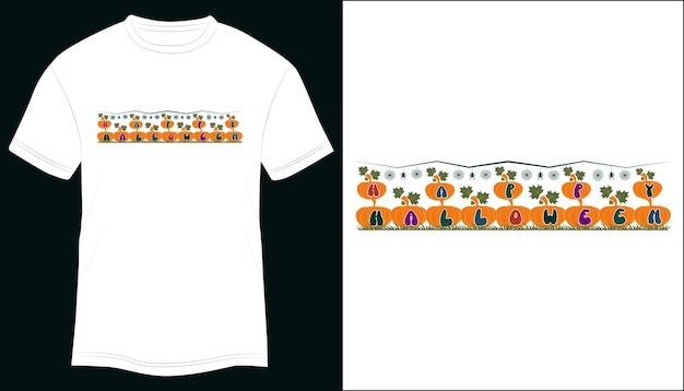 Vector gelukkig halloween t-shirt ontwerp vectorillustratie