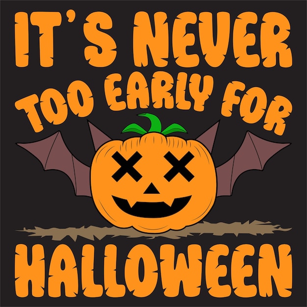 Gelukkig halloween-t-shirtontwerp met halloween-elementen of handgetekend halloween-typografieontwerp