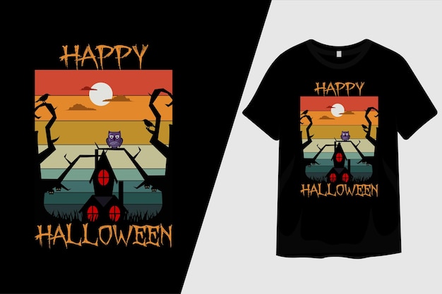 Gelukkig Halloween-t-shirtontwerp