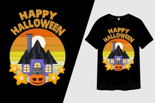 Gelukkig Halloween-t-shirtontwerp