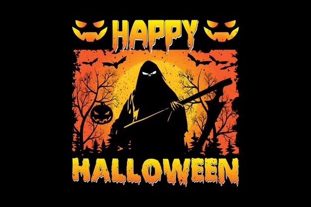 Gelukkig Halloween T-shirtontwerp