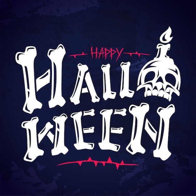 Vector gelukkig halloween-tekstbannerontwerp, vector