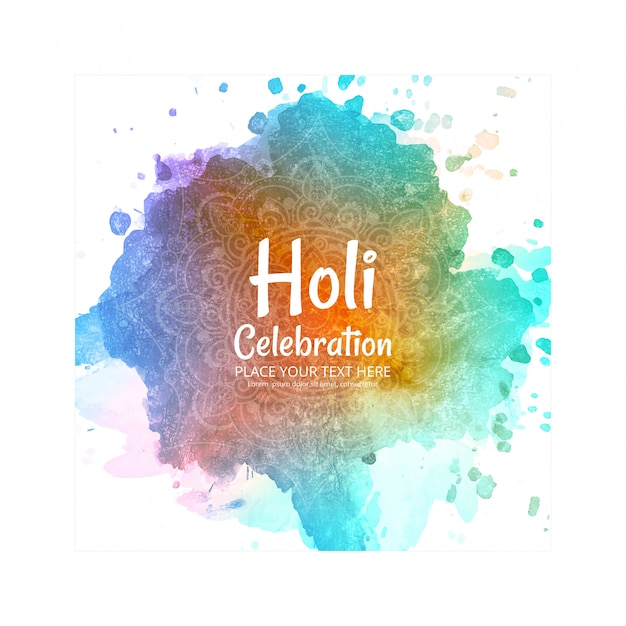 Gelukkig Holi Indian-lentefestival van kleurenachtergrond