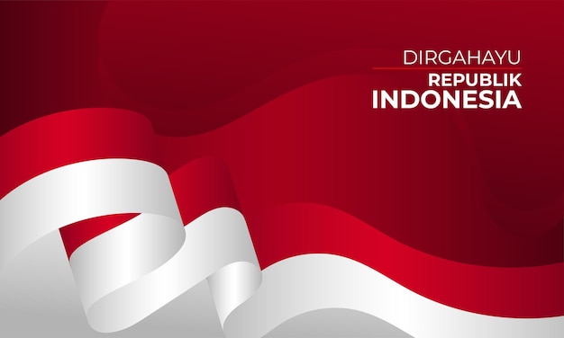 Gelukkig Indonesië onafhankelijkheidsdag achtergrondbannerontwerp